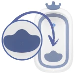 Wanienka dla niemowląt z poduszką RK-280 biało-niebieska